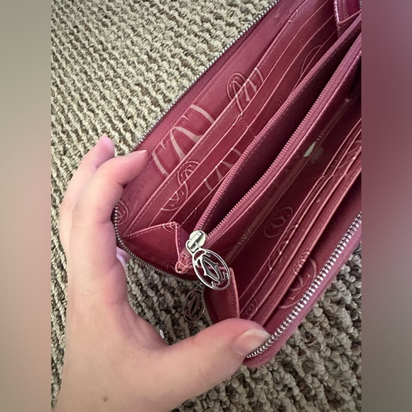 Cartier Happy Birthday Zip Wallet Pink Patent Leather - Picture 12 of 15